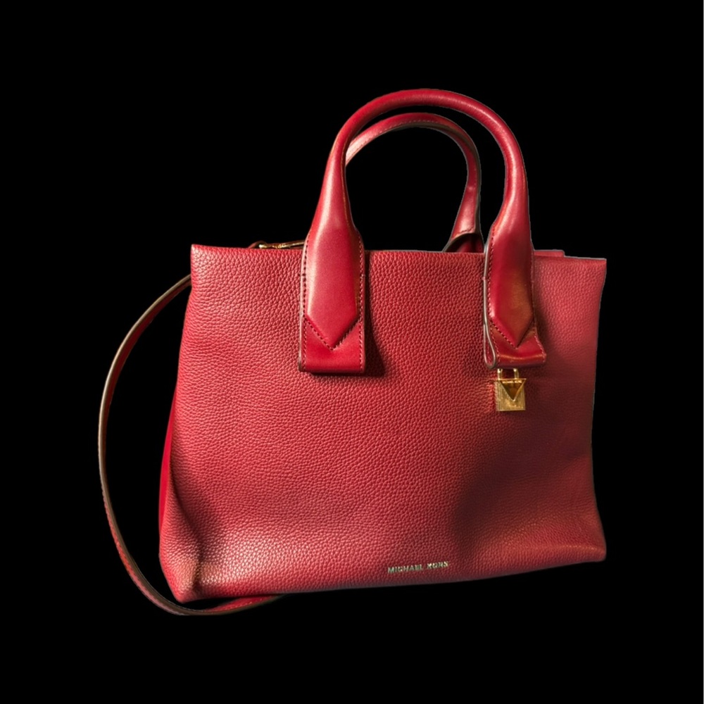 Michael Kors Cherry Red Satchel - Picture 2 of 16